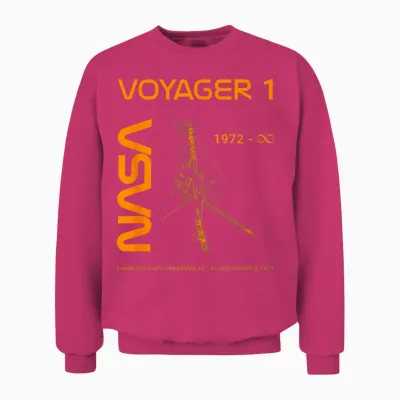Nasa Voyager 1 Space Probe Launched September 5, 1977 T-Shirt, Black, S Unisex Sweatshirt - Heliconia