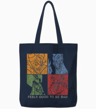 Les Méchants De Disney Font Du Bien à être Mauvais Photo De Groupe Vintage Tote Bags - Navy