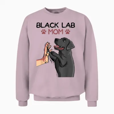 Schwarzer Labrador Retriever Black Lab Mom Labbi Hunde Unisex Sweatshirt - Light Pink