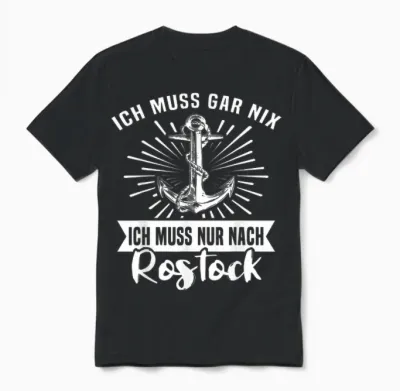 Rostock Spruch Rostockerin Ostsee Urlaub Rostocker T-Shirt, Unisex-Erwachsene, Schwarz, S, Kurzarm, U-Ausschnitt, Klassisch, Rostocker Souvenir, Ostseeurlaub, Ostseeküste, Rostock Unisex T-Shirt - Black