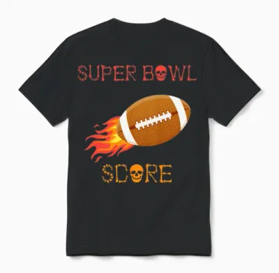 Super Bowl Score Unisex T-Shirt - Black