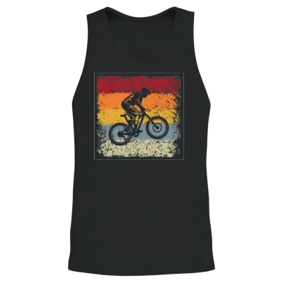 Mountainbike Retro Unisex Tank Top - Black