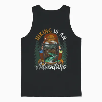 Hiking - Hiking Is an Adventure Unisex Tank Top - Black