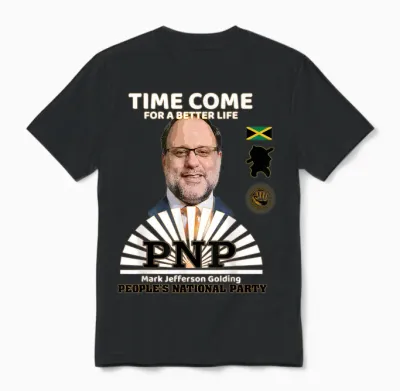 Mark Golding Jamaica's People's National Party Pnp Supporter Unisex T-Shirt - Black