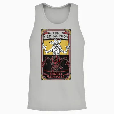 Stranger Things 4 Demogorgon Upside Down Tarot Unisex Tank Top - Ash