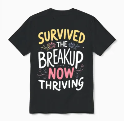 Breakup Empowerment Self-Love Fresh Starts Unisex T-Shirt - Black