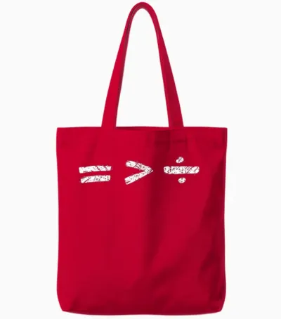 Equality Is Better Than Division Equal Rights Math Symbol Tote Bags - Red