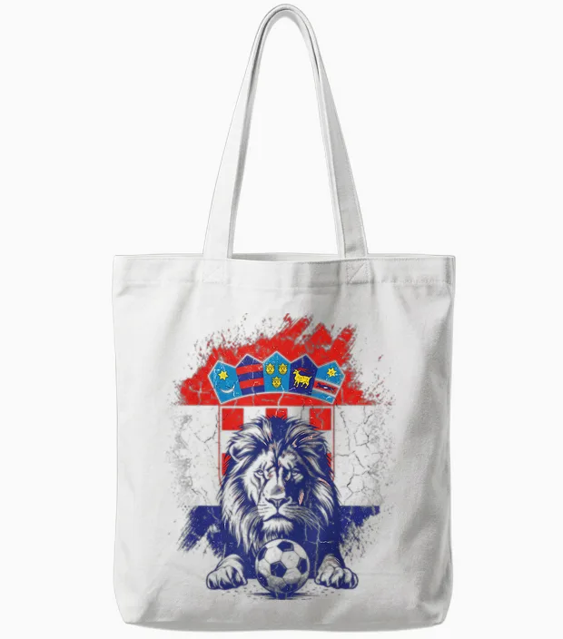 Kroatien Tshirt Balkan Herren Kroate Zagreb Hrvatska Tote Bags in White
