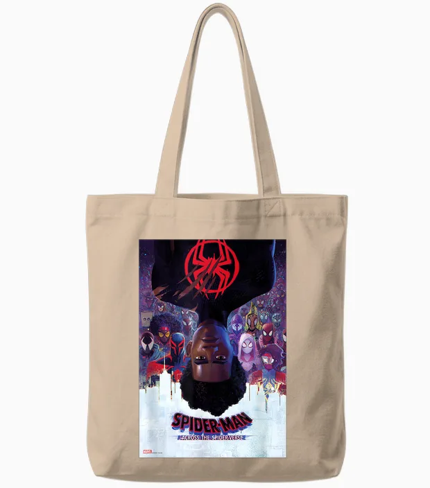 Marvel Spider-Man: Across the Spider-Verse Theatrical Tote Bags in Natural
