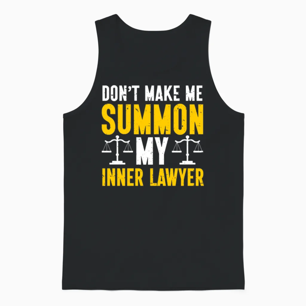Law Lawyer Unisex Tank Top in Black