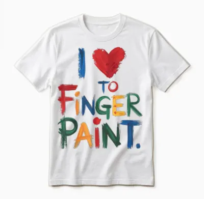 I Heart Love to Finger Paint I'm Paint Cute Couple Valentine Unisex T-Shirt - White