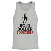 Bold Bolder Boulderer Bouldering Unisex Tank Top - Ash – 2