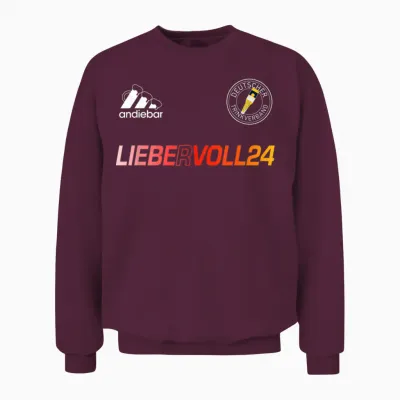 Lieber Voll 24 - Sauftrikot X Malle Trikot Deutschland Bier Unisex Sweatshirt - Maroon