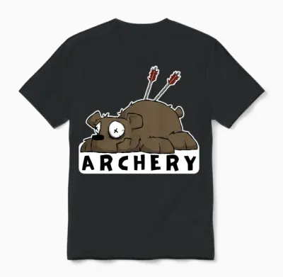 Funny Archery Sticker and Shirt Kilboe Comic Unisex T-Shirt - Black