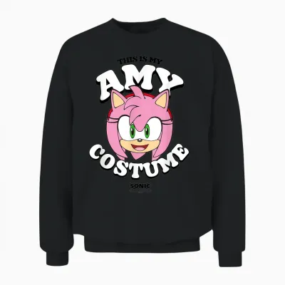 Sonic the Hedgehog Halloween This Is My Amy Costume Unisex Sweatshirt - Black