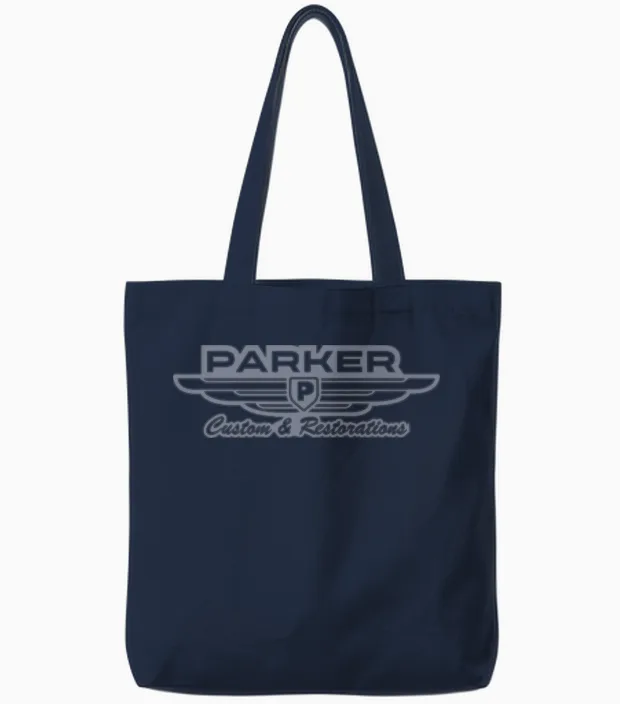 Parker Custom Restorations Tote Bags in Navy
