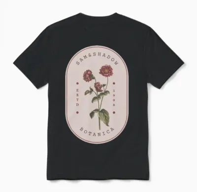 Retro Rose Unisex T-Shirt - Black