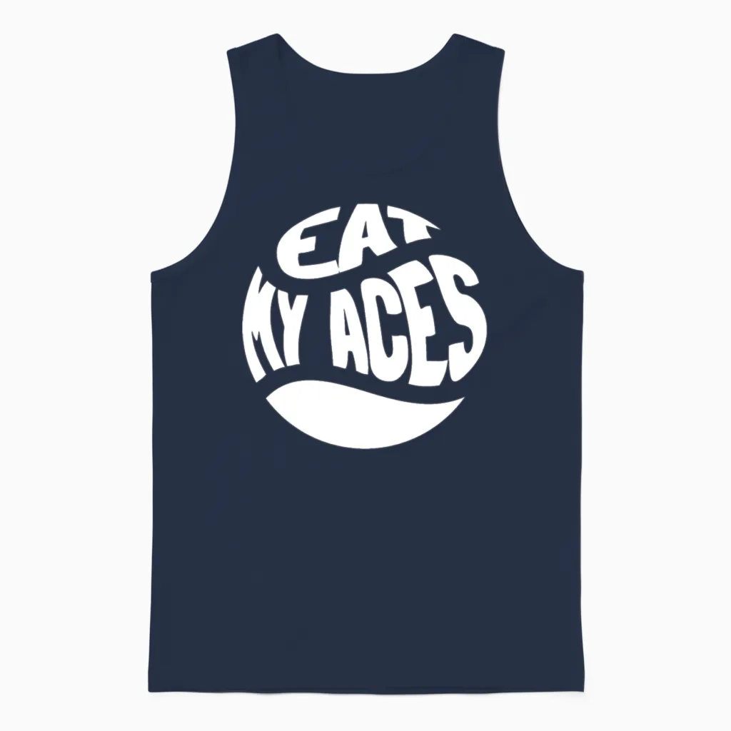 Tennis Funny Unisex Tank Top in Navy