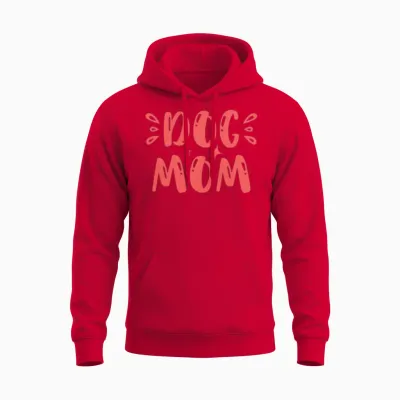 Dog Mom Unisex Hoodie - Red