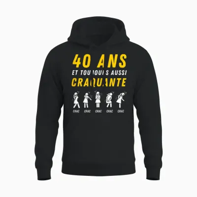 Gift Idea Drole Humour 40 Ans 1986 Anniversaire Femme Unisex Hoodie - Black