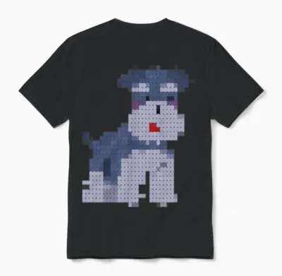 Miniature Pinscher Retro Pixels Unisex T-Shirt - Black