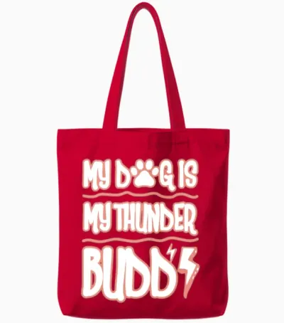 Dog Thunder Dog Dad Dog Park Thunder Buddy Cool Tote Bags - Red