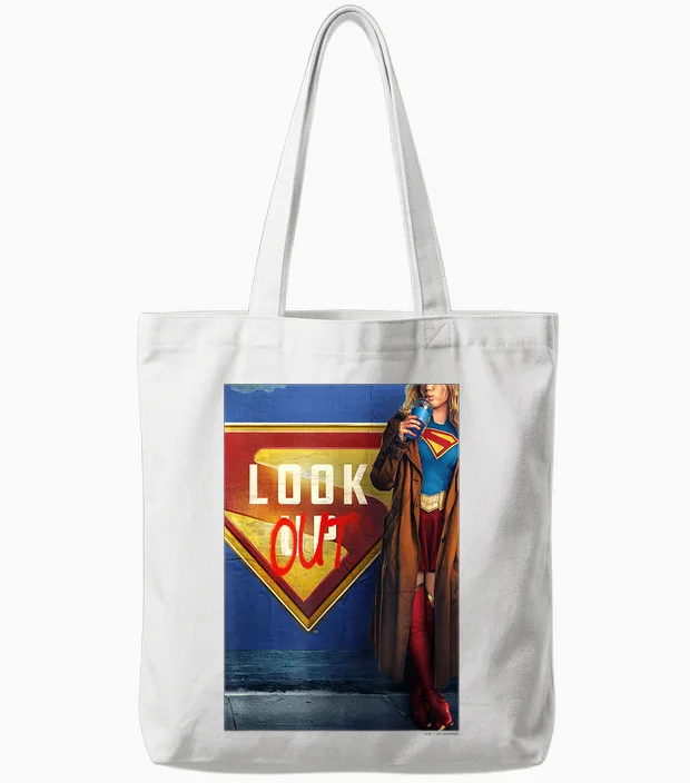 Supergirl 2026 Vertical Tote Bags in White