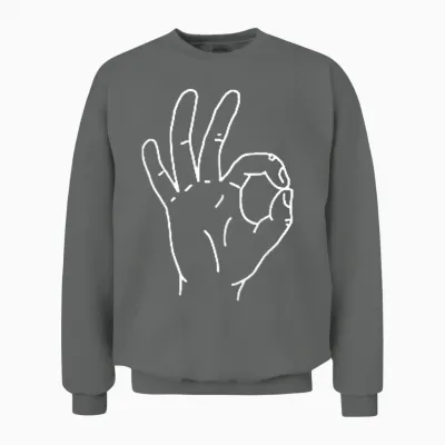 Ok Symbol Handzeichen Unisex Sweatshirt - Graphite Heather