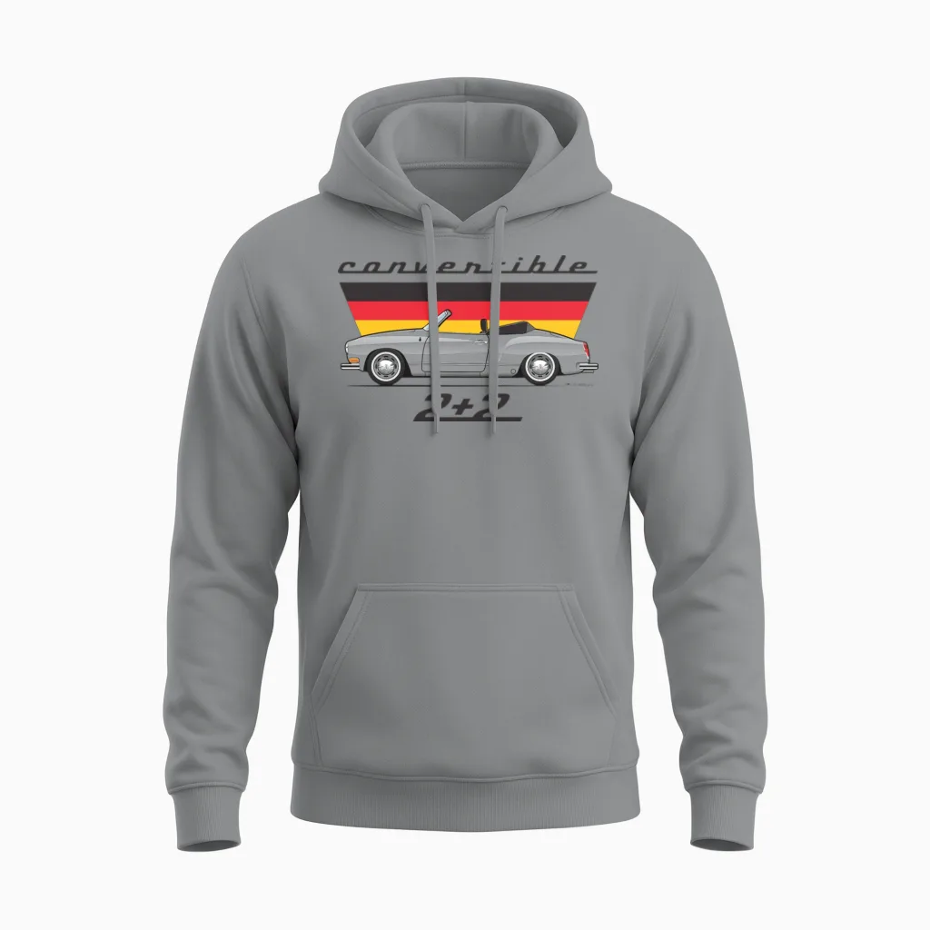 2 Plus 2 Gray Unisex Hoodie in Sport Grey