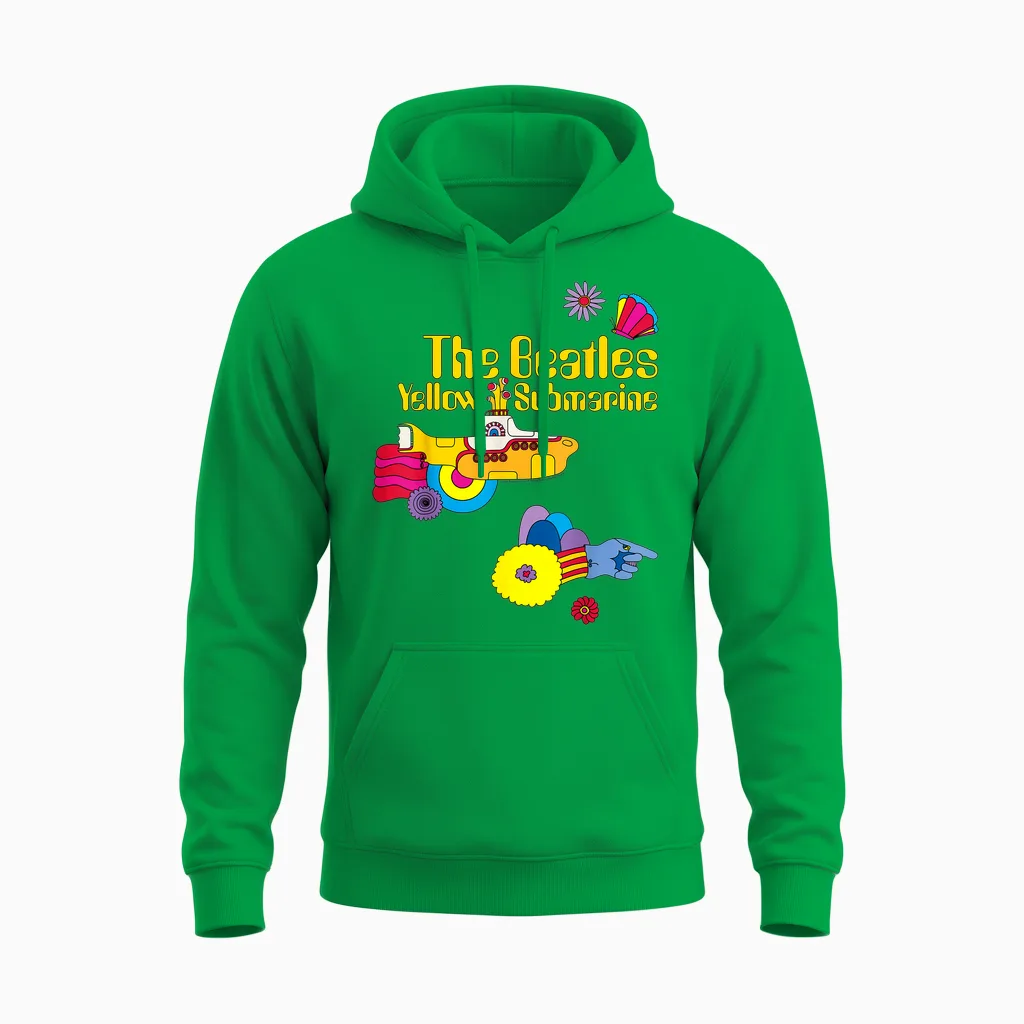 The Beatles Yellow Submarine β T-Shirt Patches Unisex Hoodie in Irish Green