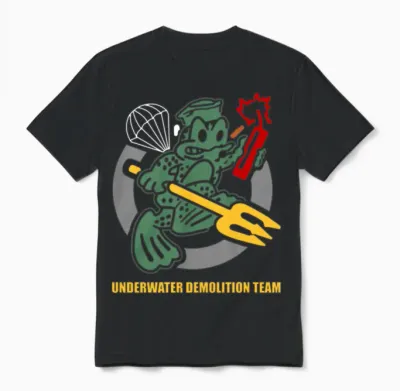 Udt Underwater Demolition Team Frogmen Unisex T-Shirt - Black