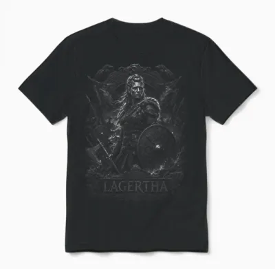 Légende De La Guerrière Viking Nordique Lagertha Viking Shieldmaidens Unisex T-Shirt - Black