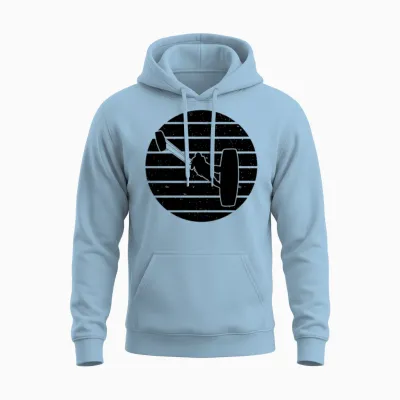 Kitesurfing Retro Sunset Unisex Hoodie - Light Blue