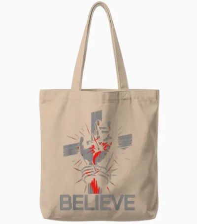 Jesus: Believe the Way, the Truth, the Life Tote Bags - Natural