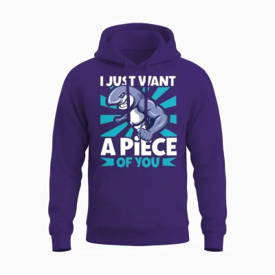 Shark Ocean Predator Scuba Diver Scuba Diving Unisex Hoodie - Purple