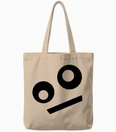 Funny Face Tote Bags - Natural