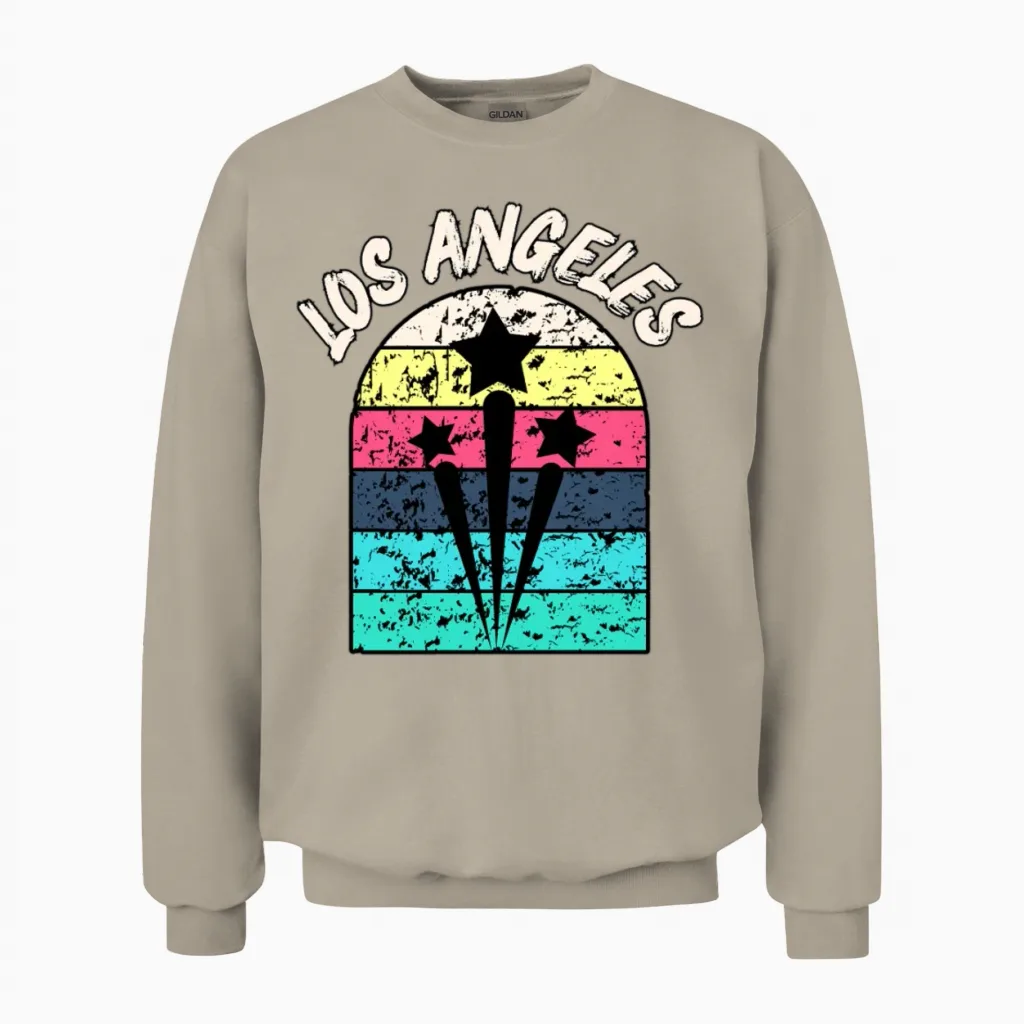 Los Angeles Unisex Sweatshirt in Sand