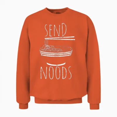 Send Noods - Funny Noodle Asian Food Gift Unisex Sweatshirt - Orange