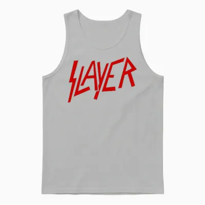 Slayer Small Classic Logo Unisex Tank Top - Ash