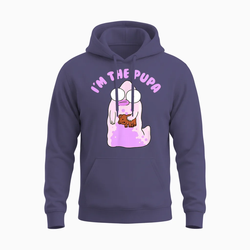 Solar Opposites I'm the Pupa Portrait Funny Cartoon Unisex Hoodie in Heather Sport Dark Navy