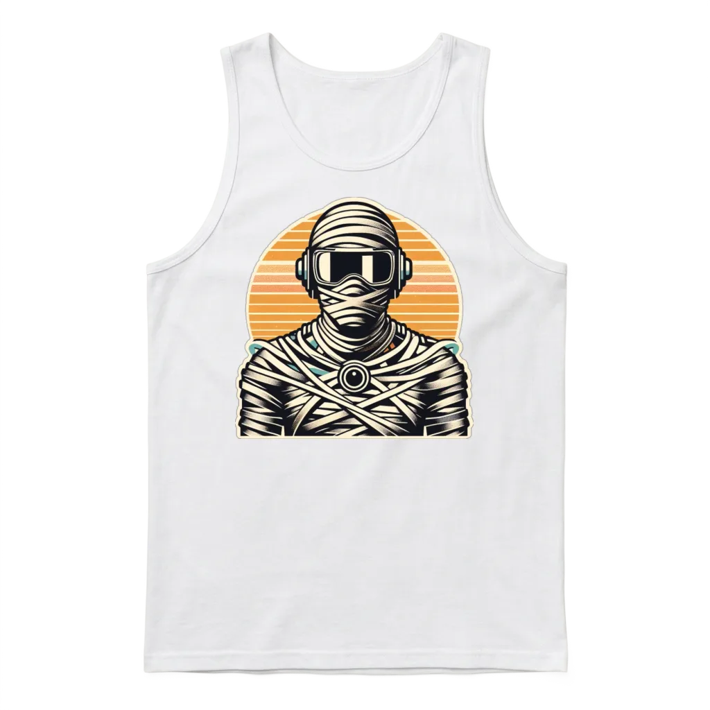 Retro Mummy Unisex Tank Top - White
