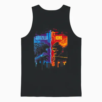 Godzilla X Kong T-Shirt, Unisex-Adults, Short Sleeve, Black, Small Unisex Tank Top - Black