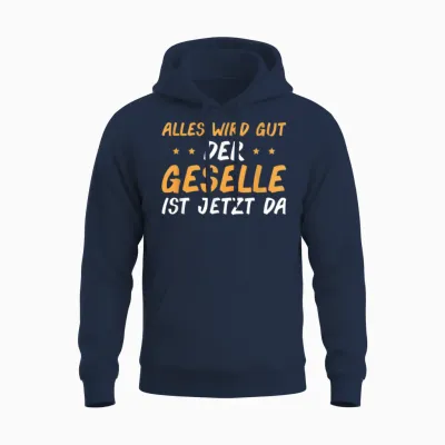 Herren Handwerk Geselle Spruch Bestandene Gesellenprüfung Unisex Hoodie - Navy