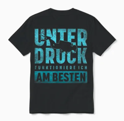 Under Print Functioniere Ich Am Besten Scuba Diver T-Shirt, Black Unisex T-Shirt - Black