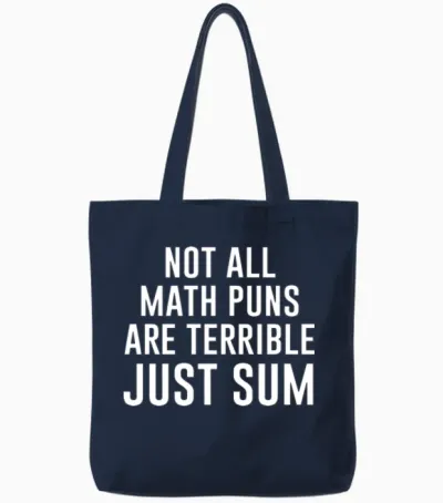 Funny Math Pun Tote Bags - Navy