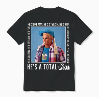 Barbie - He's a Total Ken Dreamy Stilvolle Spaßpuppe Unisex T-Shirt - Black