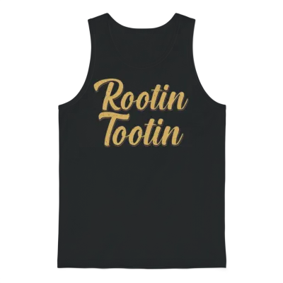 Rootin Tootin Retro Vintage Unisex Tank Top - Black