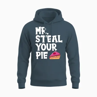 Funny Thanksgiving Boys Toddlers Mr Steal Your Pie Unisex Hoodie - Dark Heather