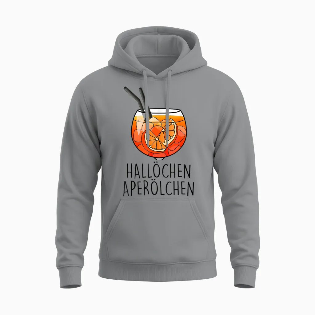 Official Spritz Club Fun I New!!! T-Shirt with German Text, White Unisex Hoodie in Sport Grey