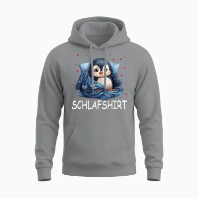 Penguin Official Sleep Shirt Cute Penguin Pyjamas T-Shirt, Black Unisex Hoodie - Sport Grey